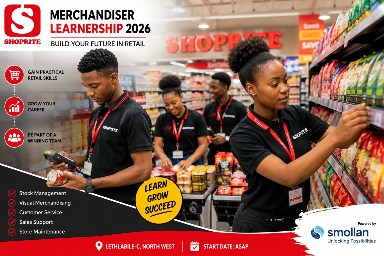 Shoprite Merchandiser Learnership 2026 in Lethlabile: Why This Retail Opportunity Could Open Doors for Young South Africans